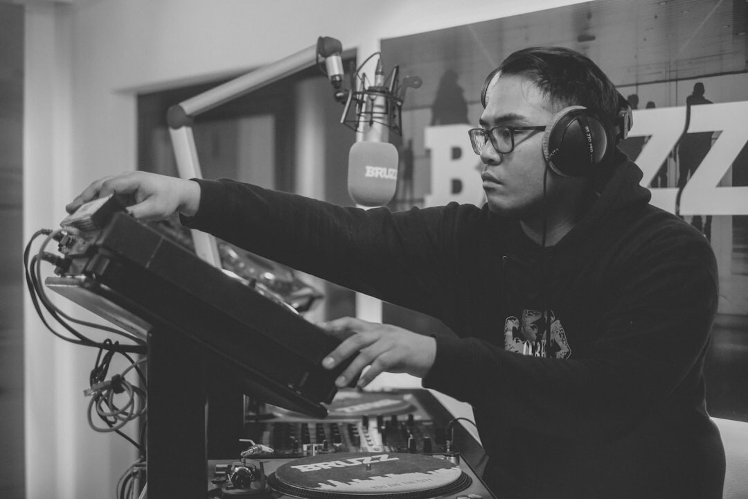 Belgian female audio-video technician portrait